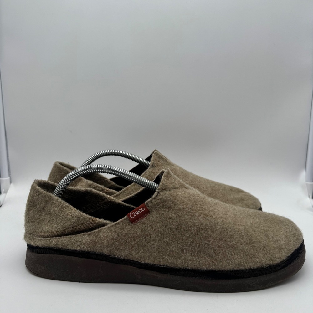 Chaco Revel Mens Tan Felted Slip On Scuff Slipper‎ Shoes JCH107777 Size 10.5